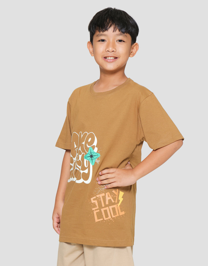 Nevada Print Take It Easy Kaos Lengan Pendek Anak Laki-Laki
