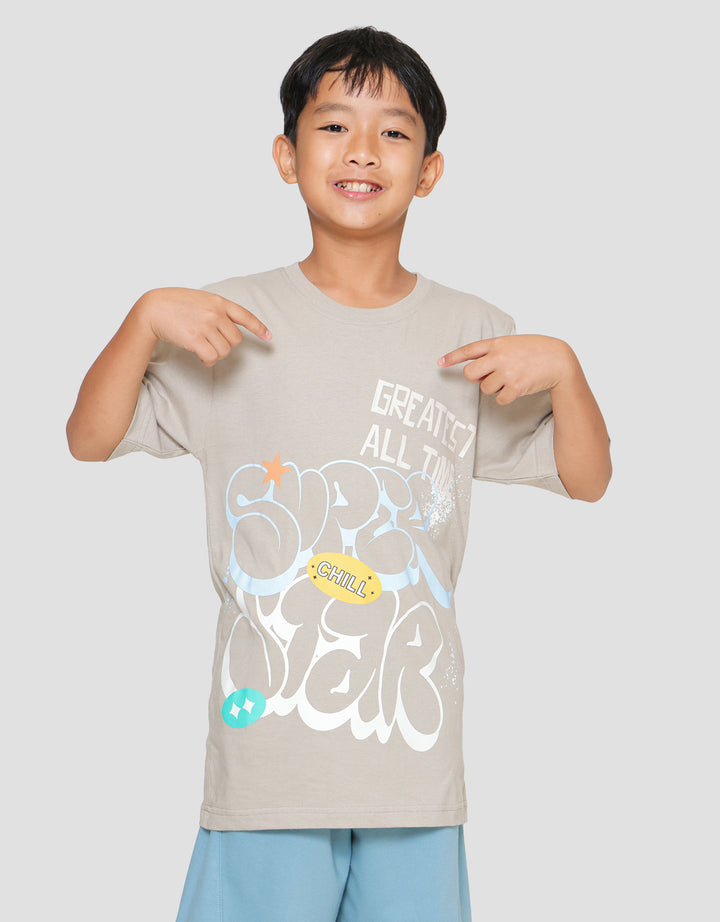 Nevada Print Super Star Kaos Lengan Pendek Anak Laki-Laki