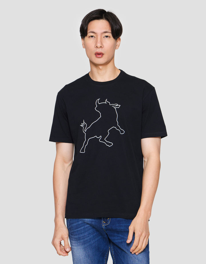 Lois Tshirt Ksl2361 Print Animal Kaos Lengan Pendek Pria