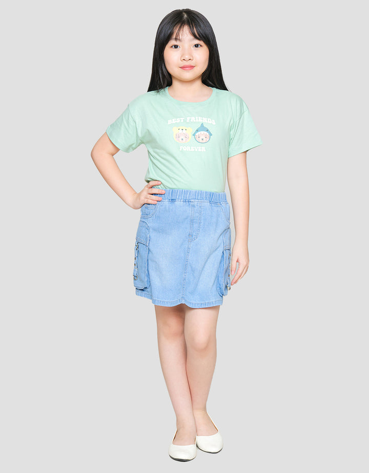 Nevada Kantong Kargo Oval Skort Anak Perempuan