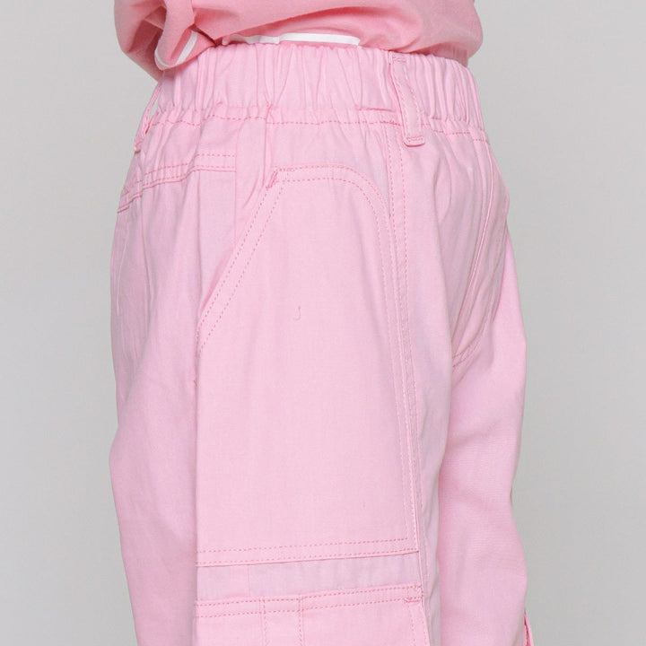 Nevada Woven Wideleg Cargo Ring Strap Girls Long Pants