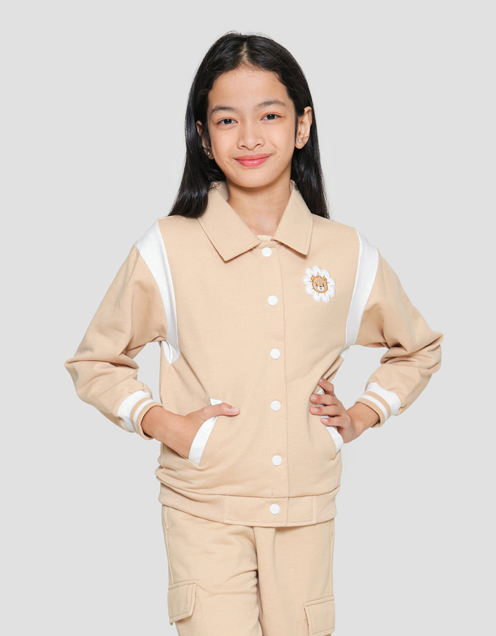 Nevada Collar Bear Flower Girls Varsity Jacket