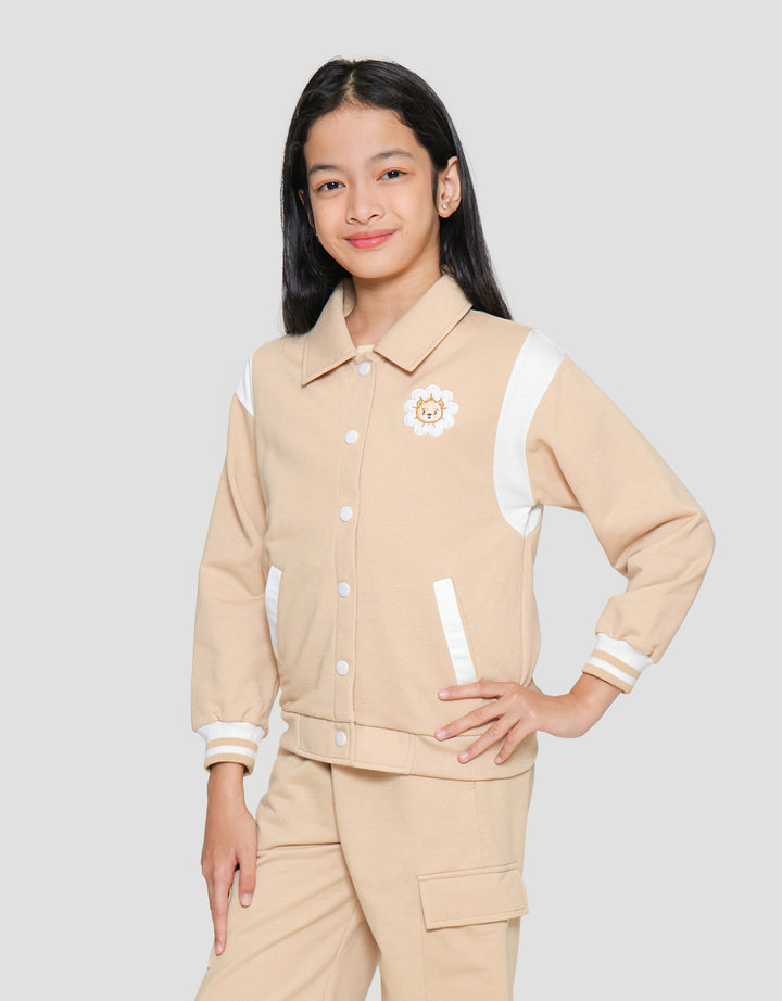 Nevada Collar Bear Flower Girls Varsity Jacket