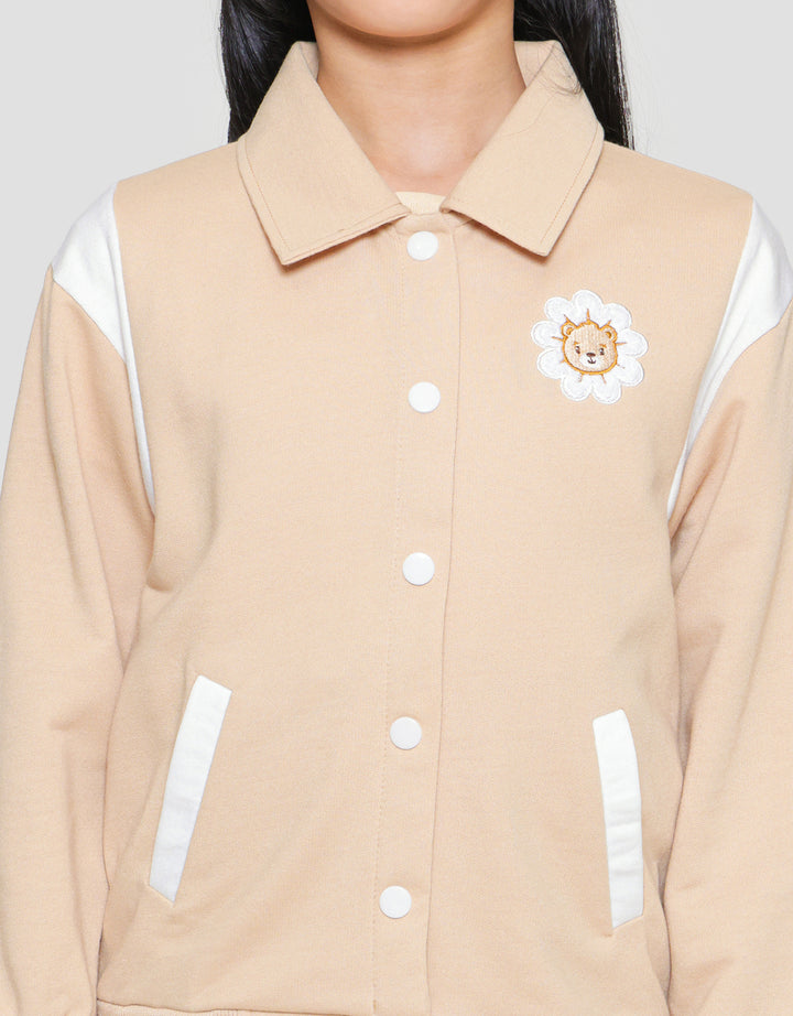 Nevada Collar Bear Flower Girls Varsity Jacket