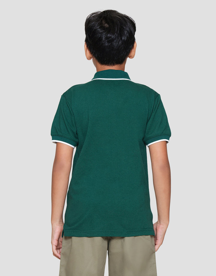 Nevada Wangki Solid Bordir Kaos Polo Anak Laki-laki