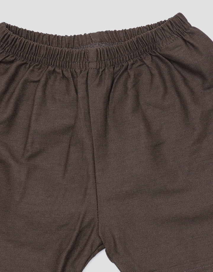 Little M Raglan Waffle With Woven Boys Clothing Set