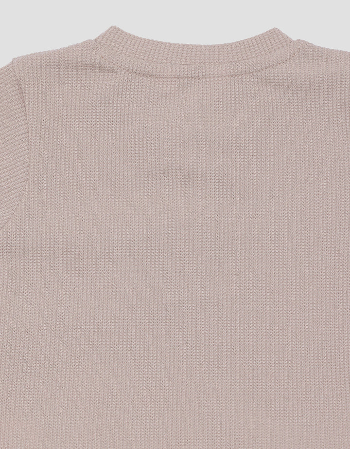 Little M Raglan Waffle With Woven Boys Clothing Set