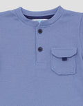 Little M Waffle With Button Boys Clothes Set