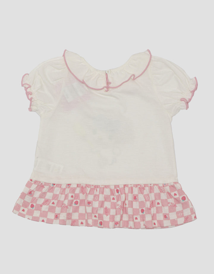 Pipiniko Melody Kotak-Kotak Kaos Anak Perempuan