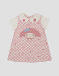 Pipiniko My Melody Kotak-Kotak Midi Dress Anak Perempuan