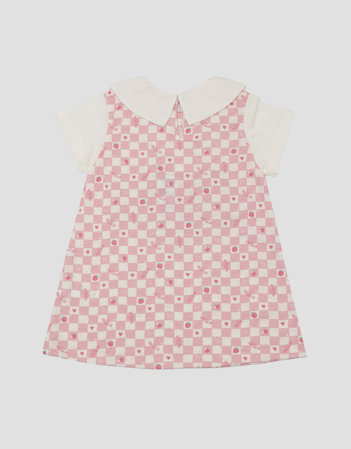 Pipiniko My Melody Kotak-Kotak Midi Dress Anak Perempuan