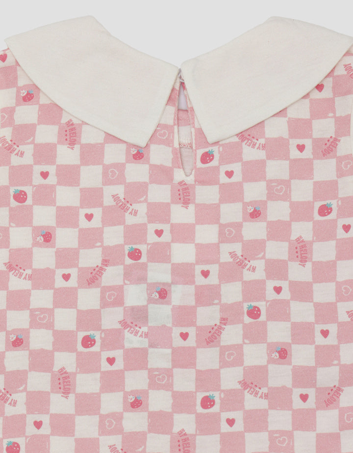 Pipiniko My Melody Kotak-Kotak Midi Dress Anak Perempuan