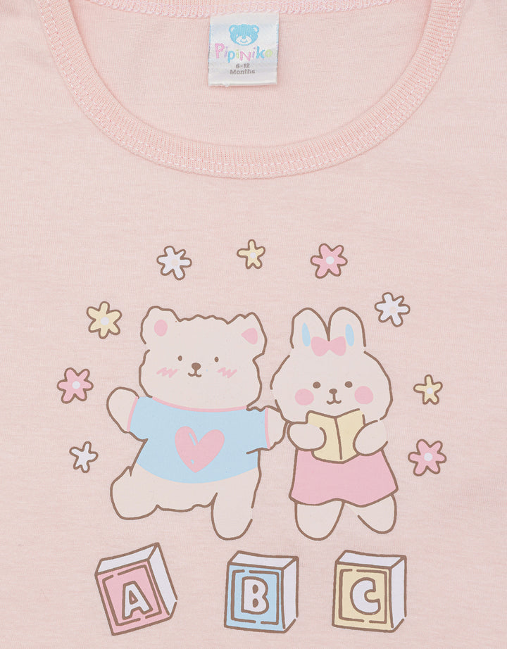 Pipiniko Print Bear Abc Kaos Anak Perempuan