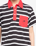 Crocodile Junior Polo Shirt Stripe With Pocket