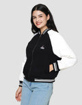 Nevada Fleece Reg Zipper Varsity Kuromi Jaket Wanita