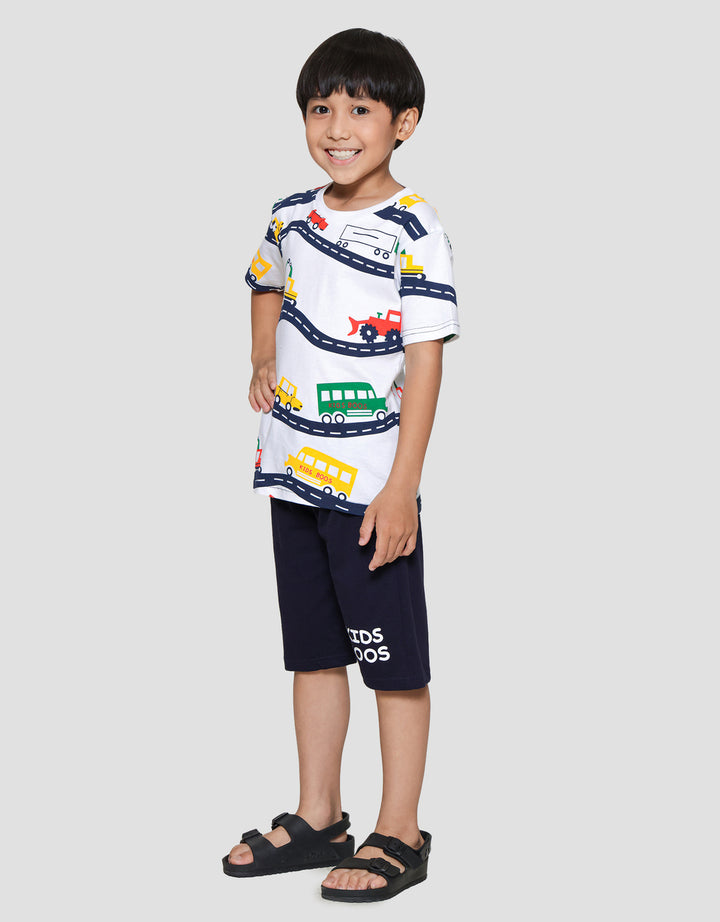 Little M Traffic Car Pakaian Setelan Anak Laki-laki