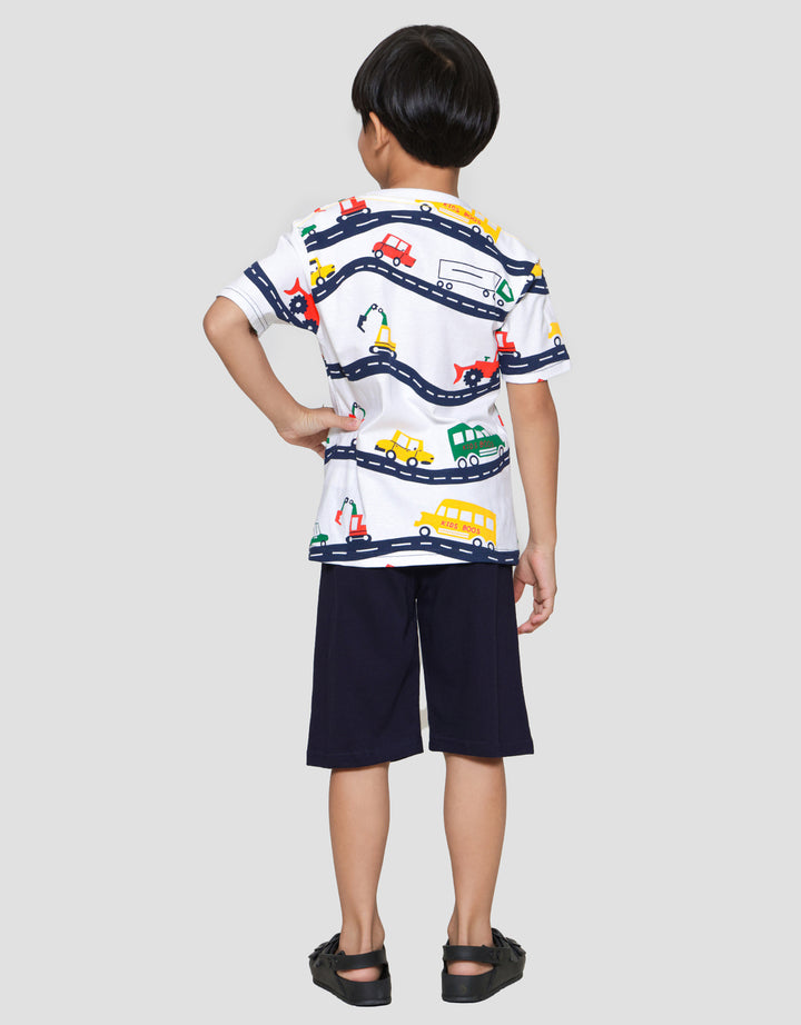 Little M Traffic Car Pakaian Setelan Anak Laki-laki