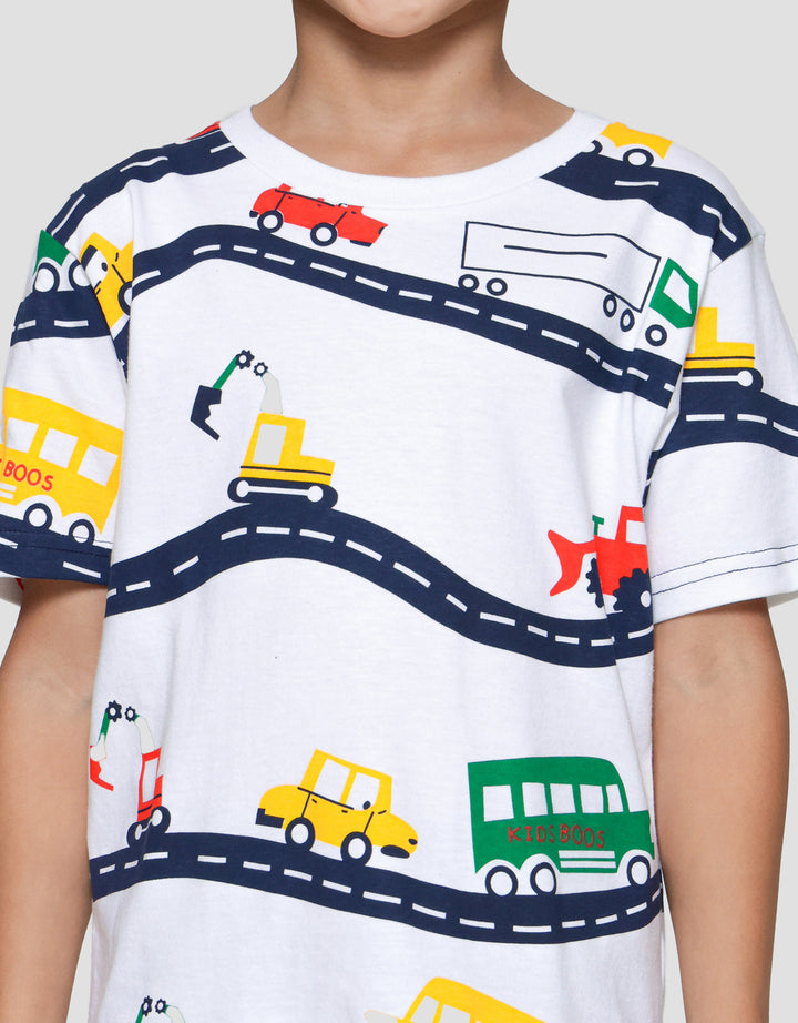 Little M Traffic Car Pakaian Setelan Anak Laki-laki