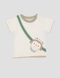 Little M Top Monkey Bag Kaos Lengan Pendek Anak Perempuan