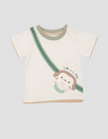 Little M Top Monkey Bag Kaos Lengan Pendek Anak Perempuan