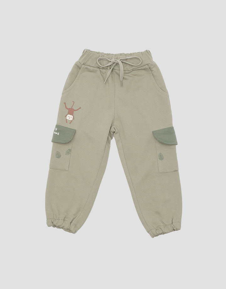 Little M Monkey Boys Long Pants