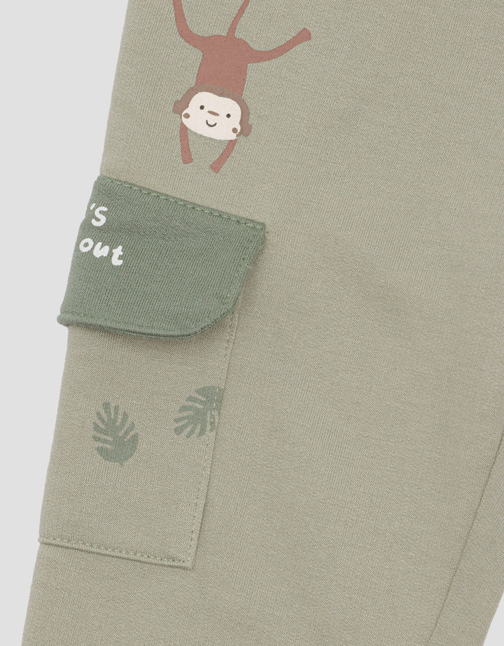Little M Monkey Boys Long Pants