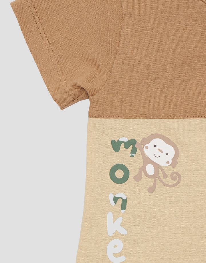 Little M Monkey Pocket Kaos Anak Laki-laki