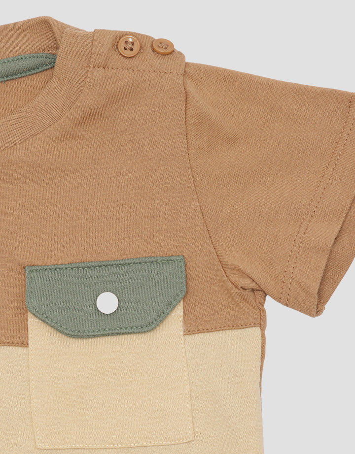 Little M Monkey Pocket Boys T-Shirt