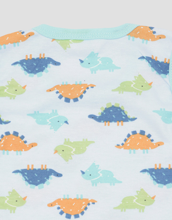 Pipiniko Print Dino Singlet And Short Boys Clothes Set