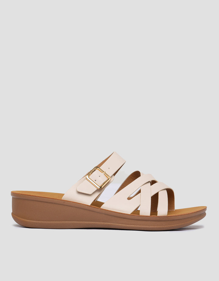 St. Yves One Buckle Sandal Slipper Wanita