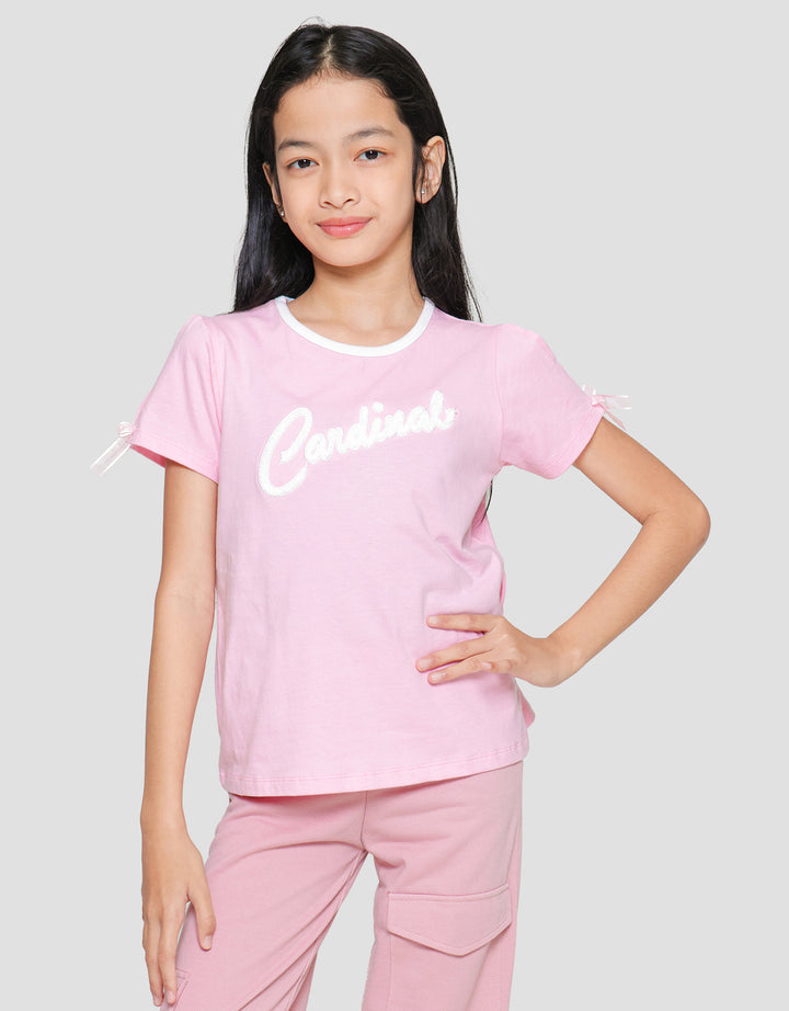 Cardinal Kids Girl Logo Brand Kaos Anak Perempuan