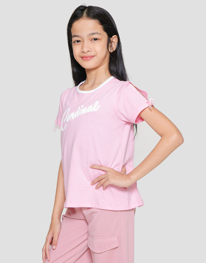 Cardinal Kids Girl Logo Brand Kaos Anak Perempuan