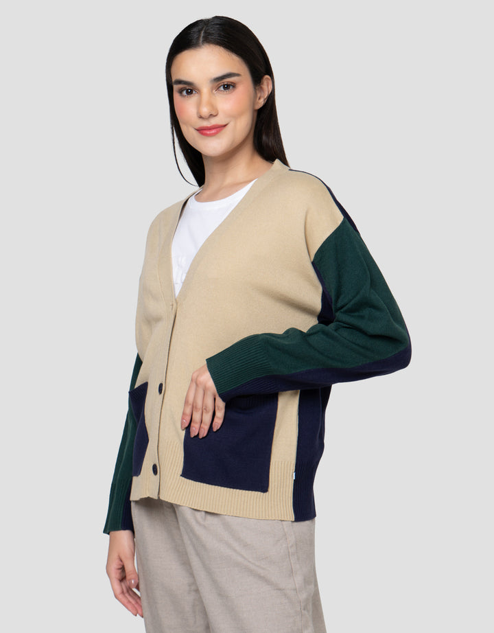 Cardinal Girl Double Pocket Sweater Wanita