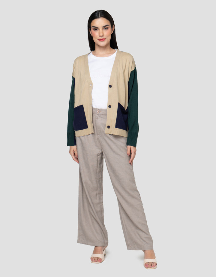 Cardinal Girl Double Pocket Sweater Wanita
