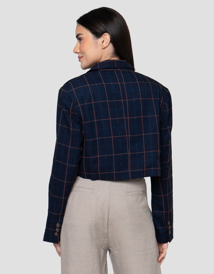 Cardinal Girl Check Blazer Wanita