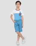 Little M Solid Crop Celana Pendek Anak Laki-laki