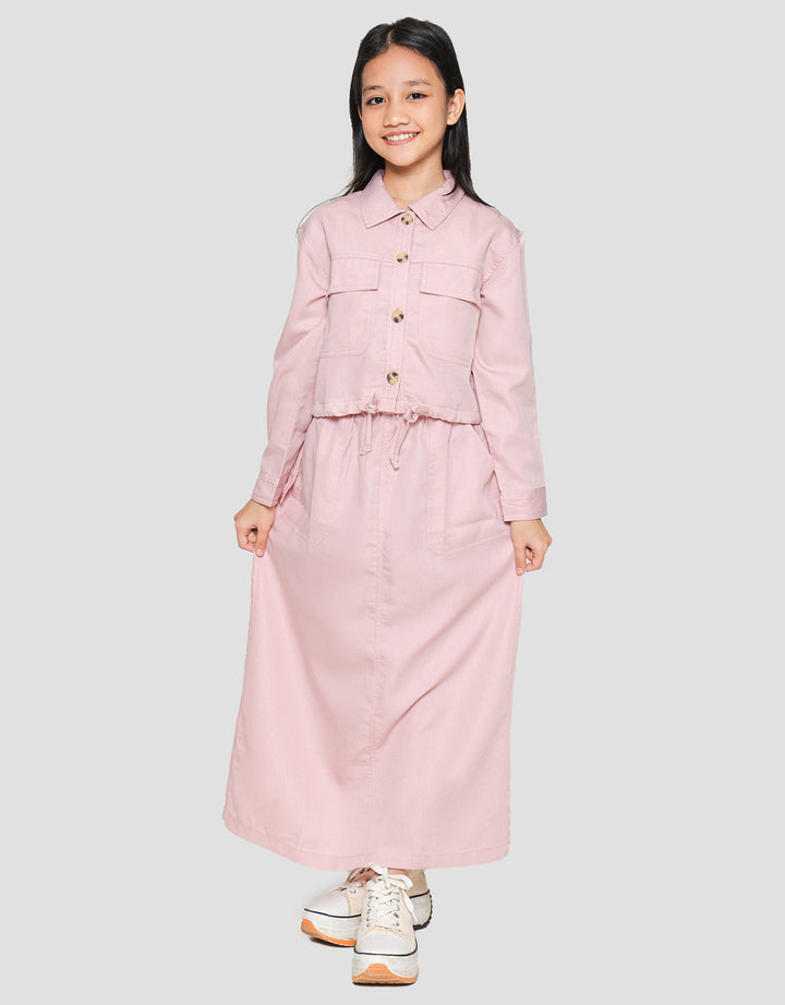 Nevada Kids Kantong Dada 2 Kanan Kiri Baju Set Anak Perempuan