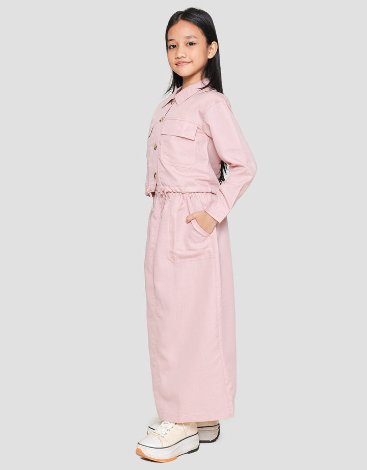 Nevada Kids Kantong Dada 2 Kanan Kiri Baju Set Anak Perempuan