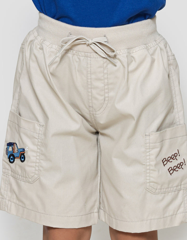 Little M Woven Beep Beep Celana Pendek Anak Laki-Laki