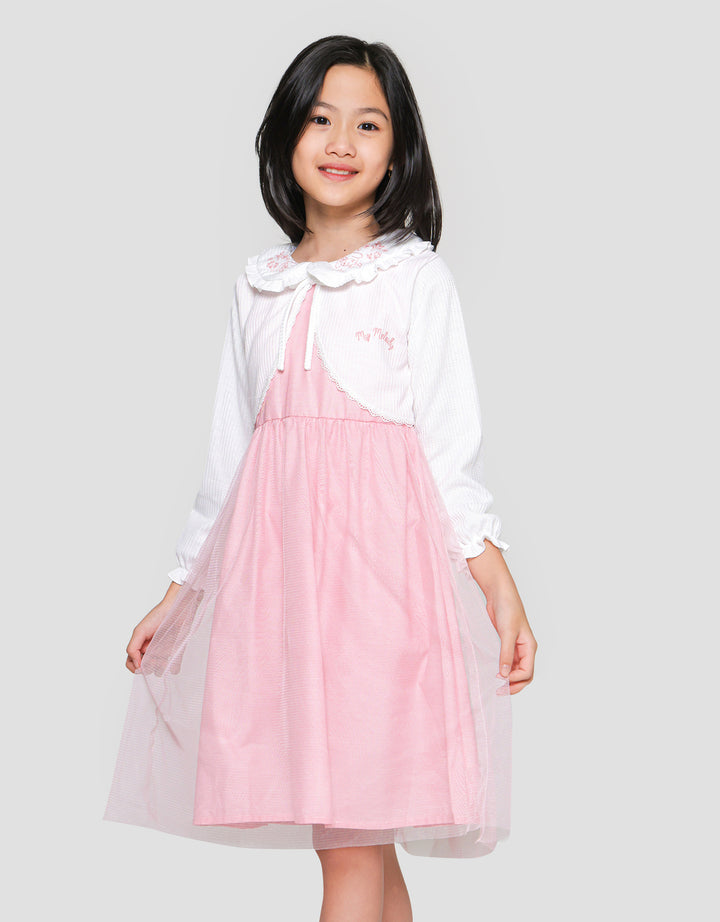 Character My Melody Cardi Midi Dress Anak Perempuan