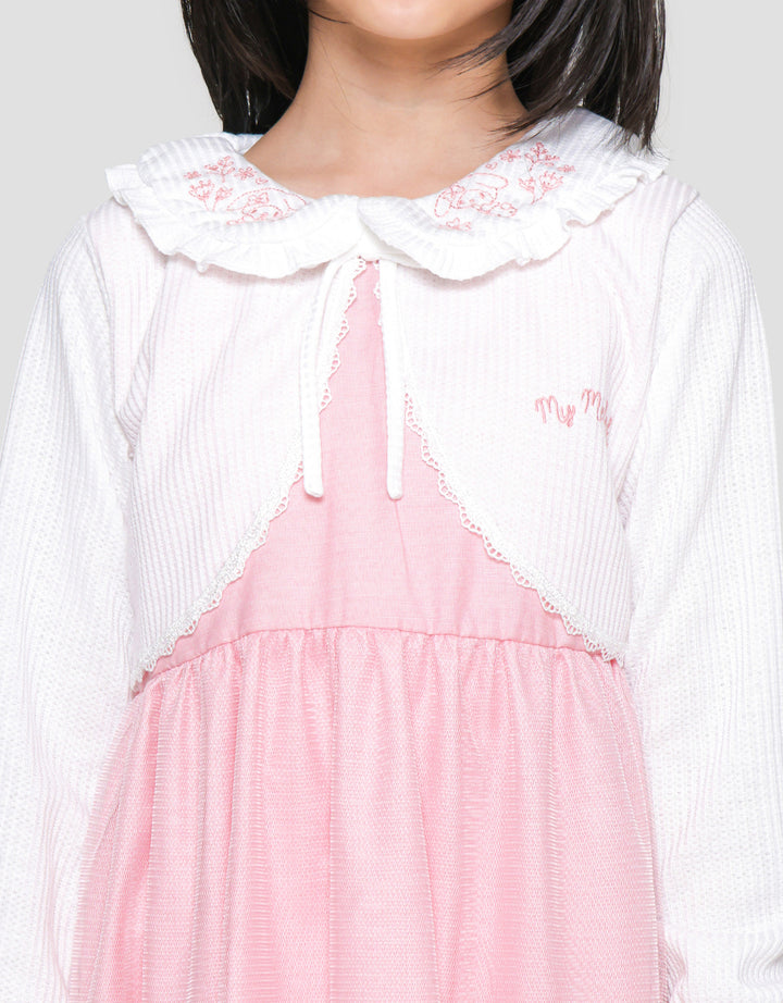 Character My Melody Cardi Midi Dress Anak Perempuan