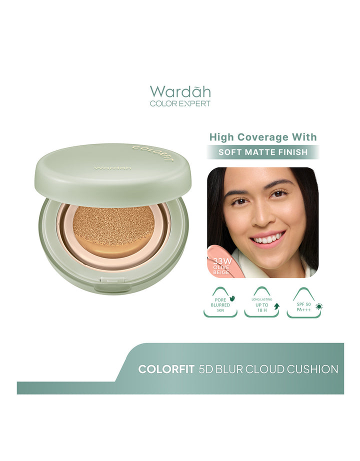 Wardah Colorfit 5D Blur Cloud Cushion 42N Neutral Sand 15 g