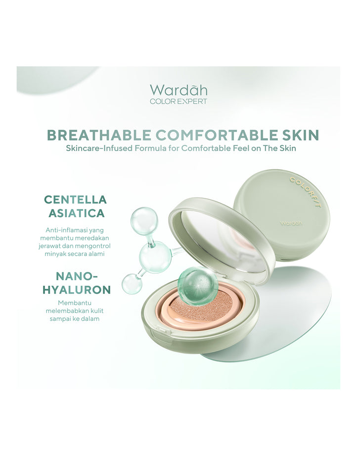 Wardah Colorfit 5D Blur Cloud Cushion 42N Neutral Sand 15 g
