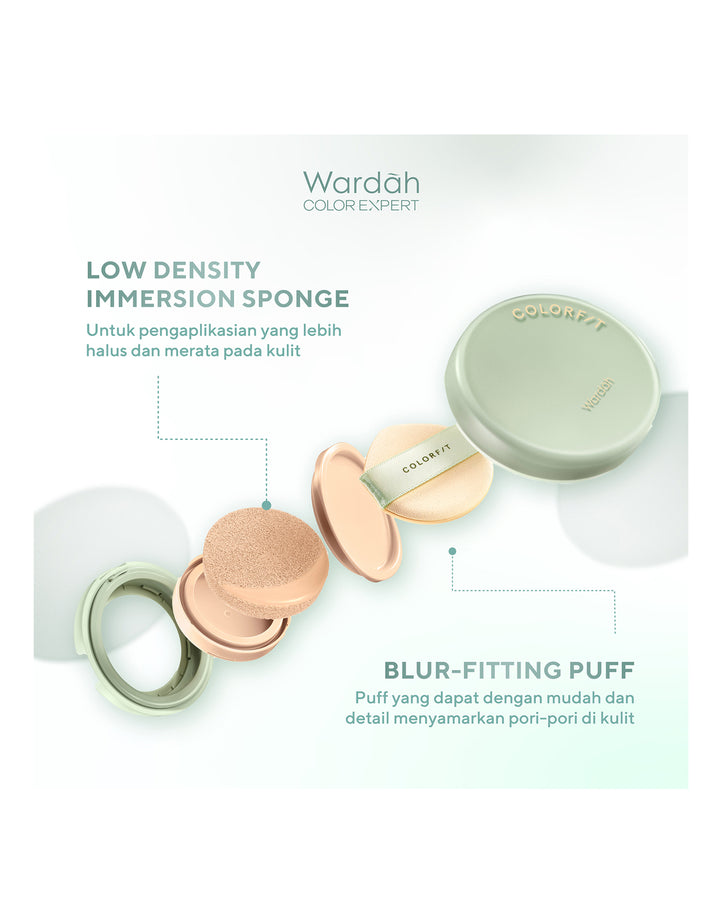 Wardah Colorfit 5D Blur Cloud Cushion 42N Neutral Sand 15 g