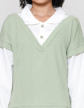 Nevada Boxy Knit 2 Pcs Look Alike Sweater Anak Perempuan