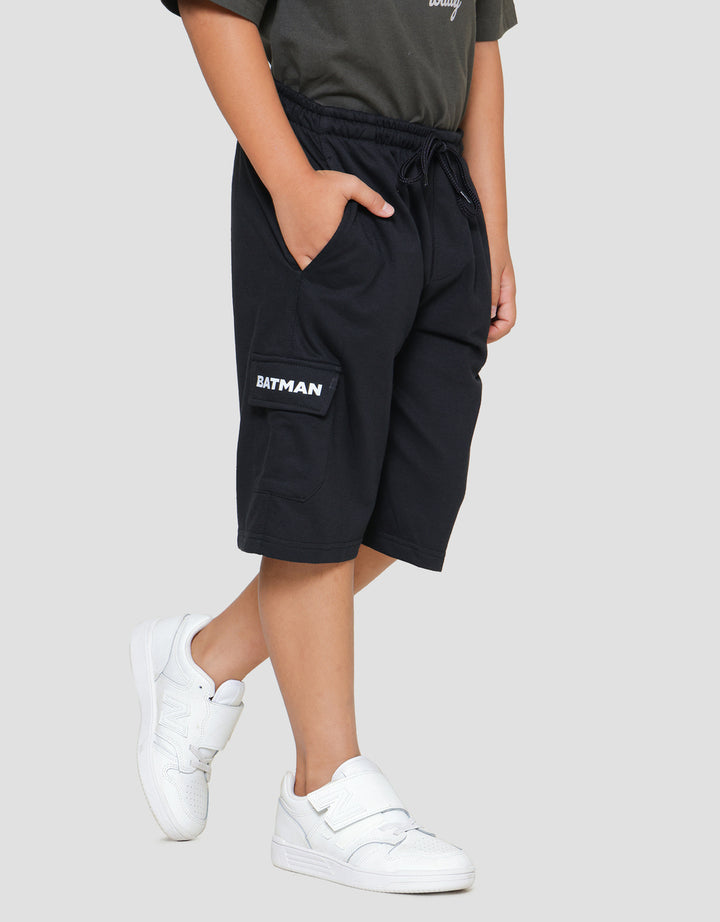Character Knit Batman Cargo Logo Celana Pendek Anak Laki-Laki