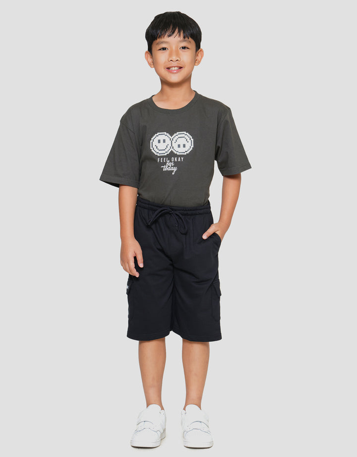 Character Knit Batman Cargo Logo Celana Pendek Anak Laki-Laki