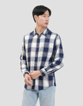 Gab's Casual Motif Plaid Kemeja Pria