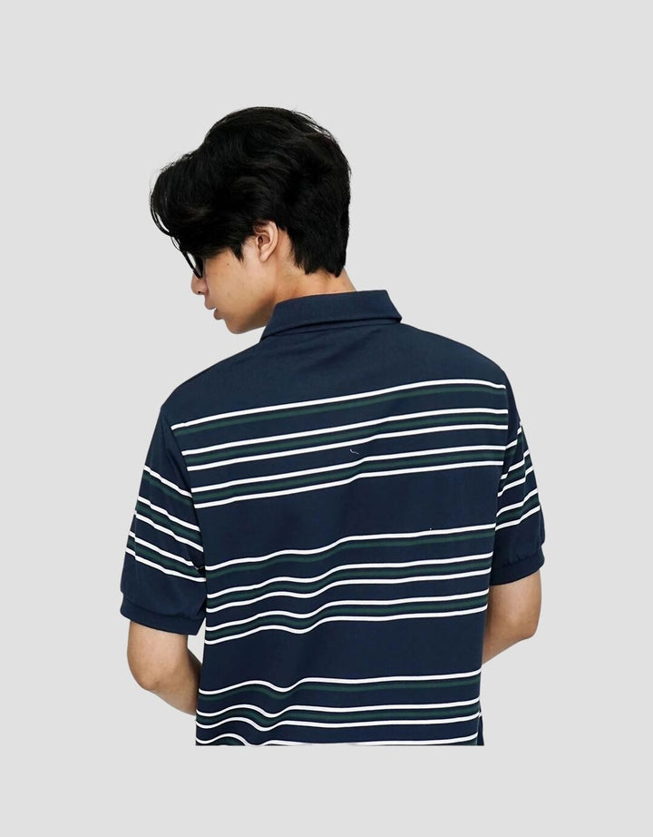 Walrus Polo Kemeja Salur Garis Uniseks