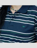 Walrus Polo Kemeja Salur Garis Uniseks